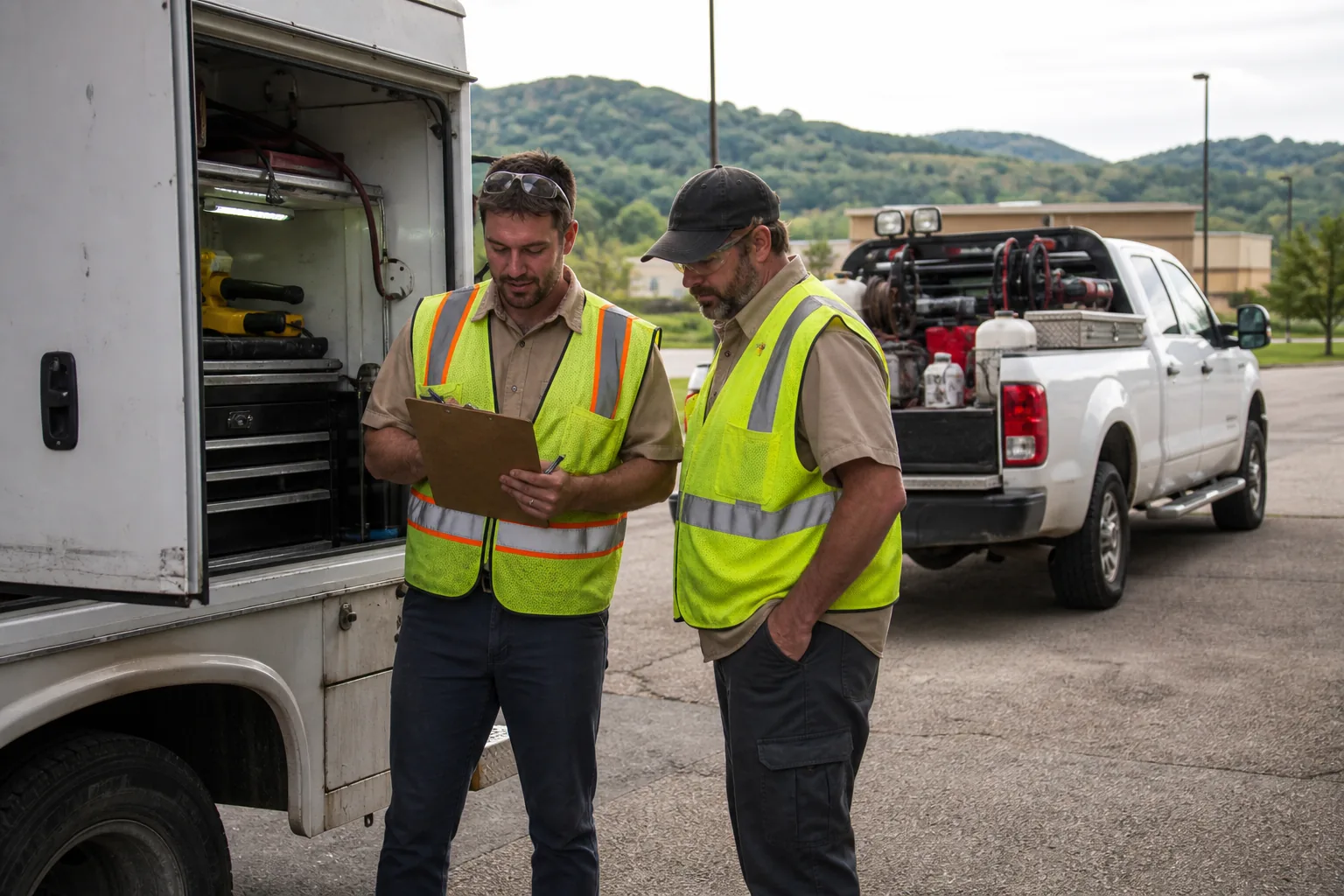 Mountaineer truck repair crew