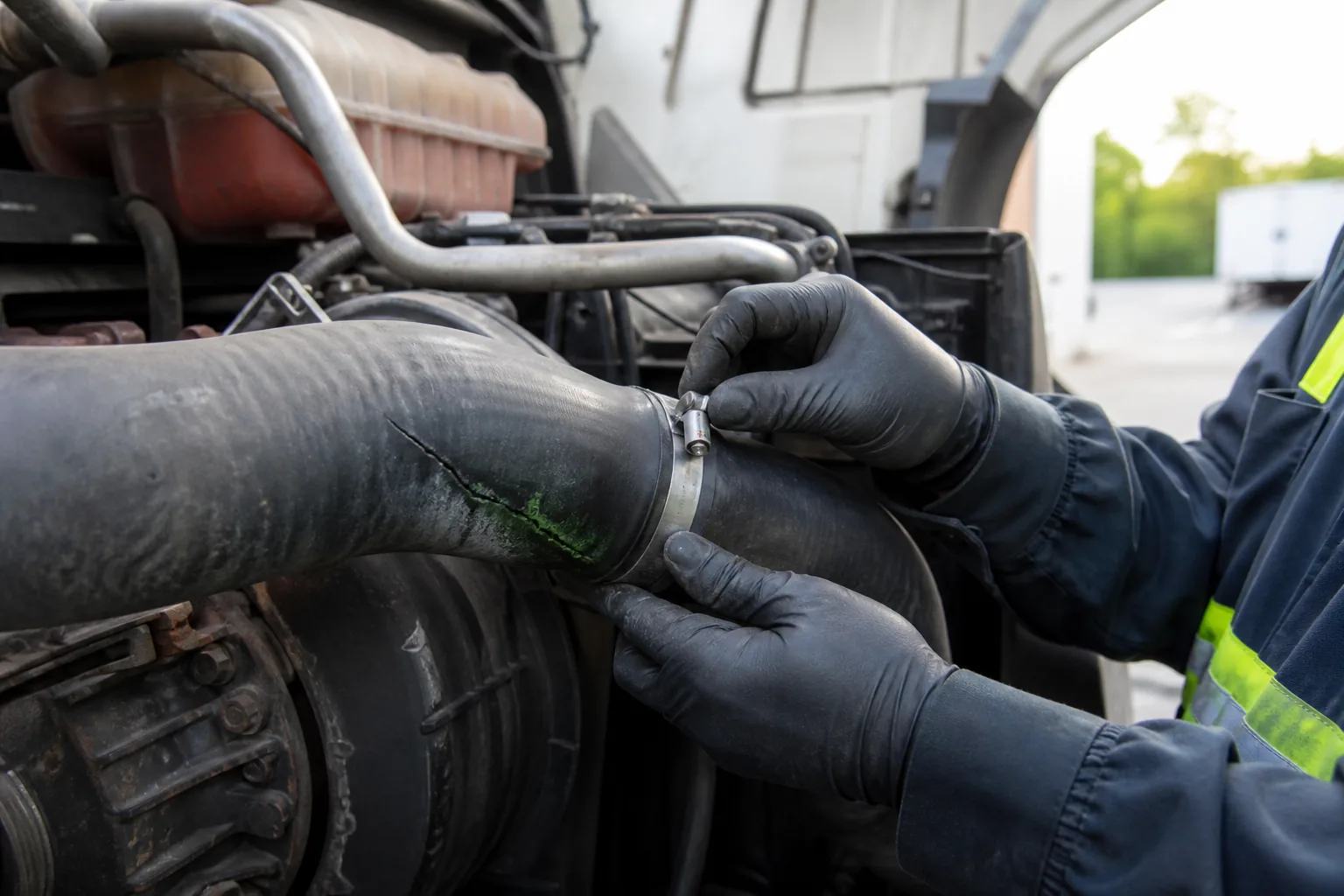 Radiator coolant hose repair